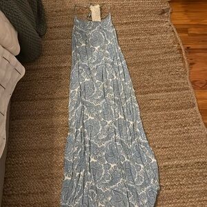 Blue Paisley, maxi dress